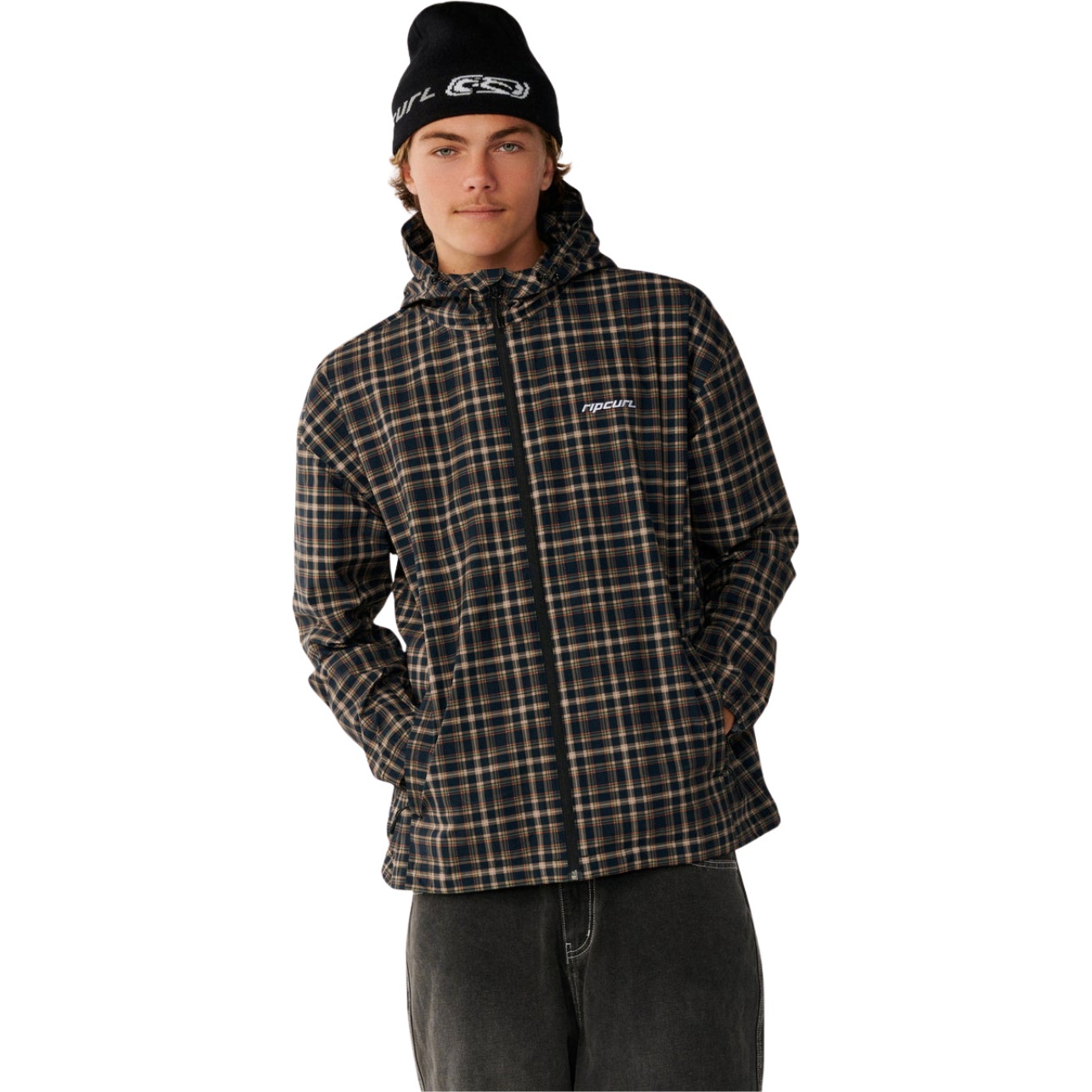 2026 Rip Curl Mens Archive DWR Plaid Jacket 02RMJA - Dark Navy
